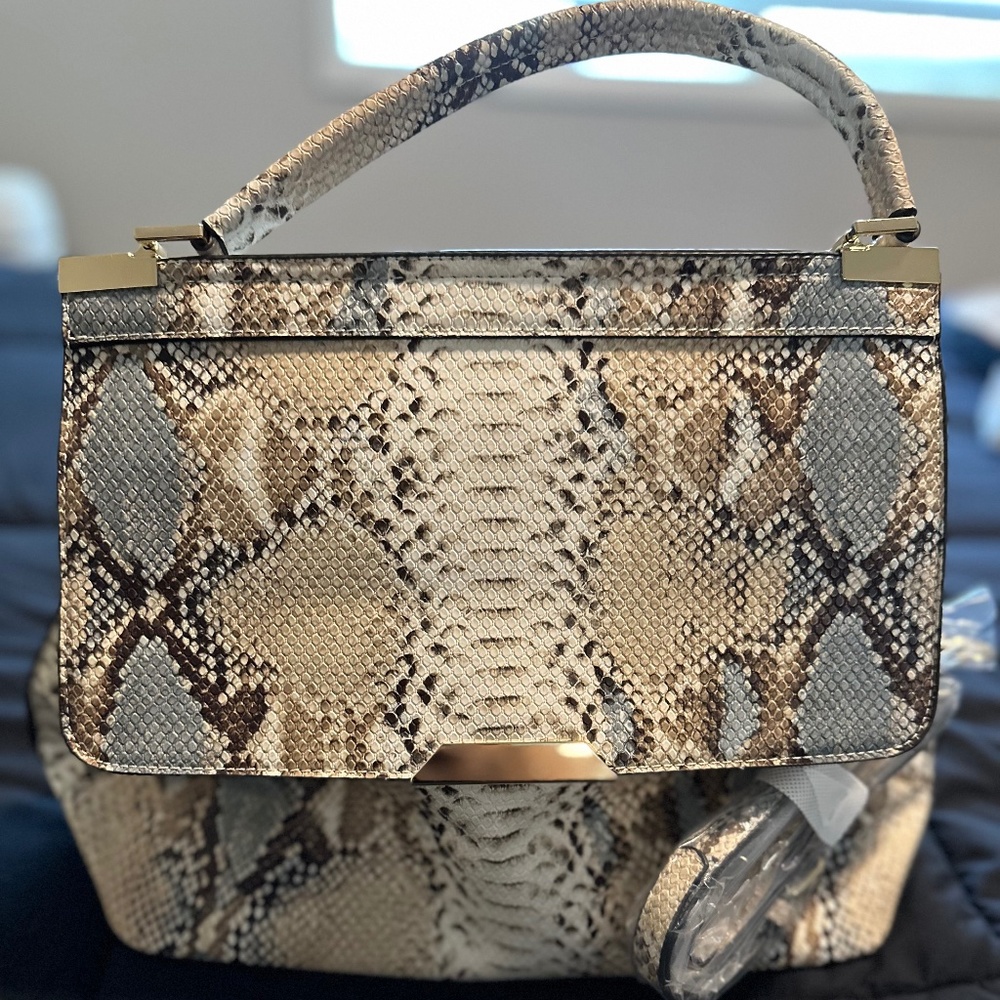 Snake skin tote